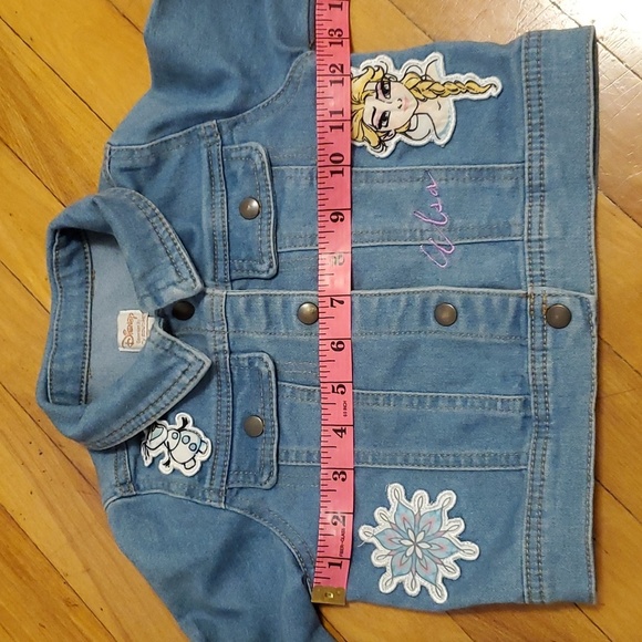 Disney "Collection by Tutu Couture" Frozen light blue jean jacket. Size 3T. - Picture 8 of 13